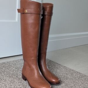 NEW Tory Burch Tall Leather Over-the-Knee Boots in Chestnut Brown